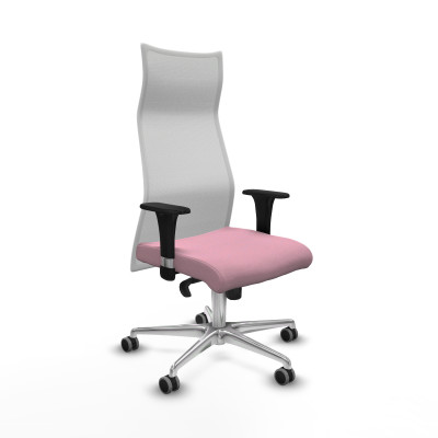 Albacete malla XL sincro malla blanca bali rosa brazos 1D base aluminio ruedas 65mm engomadas