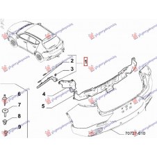 SOPORTE SUPERIOR LATERAL PARACHOQUE TRASERO(PLASTICO) (O)