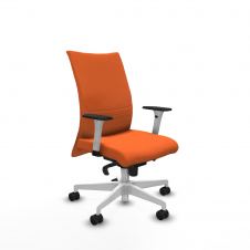 Piqueras y Crespo Albacete confidente sincro bali naranja brazos 1D blancos base blanca ruedas 65 mm nailon