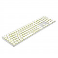 TECLADO COOLBOX INALAMBRICO ILUMINADO B431 RECARGABLE BT5.1 2.4G ALUMINIO BLANCO