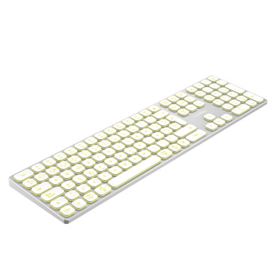 TECLADO COOLBOX INALAMBRICO ILUMINADO B431 RECARGABLE BT5.1 2.4G ALUMINIO BLANCO