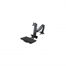 StarTech.com Brazo de Soporte de Pie y Sentado Ajustable VESA para Monitores de hasta 24 Pulgadas con Soporte para Teclado y Ratón