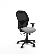 Piqueras y Crespo Aloc?n traslack malla negra bali gris claro brazos 1D base poliamida ruedas nailon 50mm