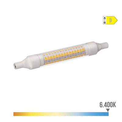 Bombilla lineal led 118mm r7s 9w 1280lm 6400k luz fria ø1,6x11,8cm edm