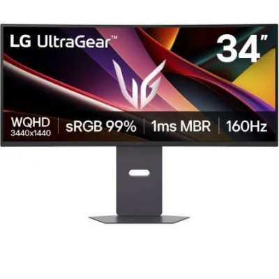 Monitor Gaming Ultraparonámico Curvo LG UltraGear 34G600A-B 34/ WQHD/ Multimedia/ 5ms/ 160Hz/ VA/ Regulable en Altura/ Negro