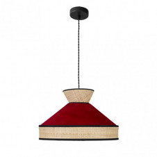 Colgante Fabrizio 1xe27 Natural/rojo Regx40x40 Cm