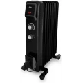 Radiador de aceite Jata JCRA2392, 2.000 W, 9 elementos, 3 potencias, termostato regulable, negro