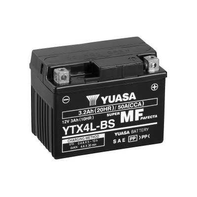 Yuasa battery YTX4L-BS Combipack (con electrolito) YTX4L-BS