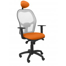 SILLA JORQUERA MALLA GRIS CABECERO FIJO ASIENTO BALI NARANJA 15SGRBALI308C