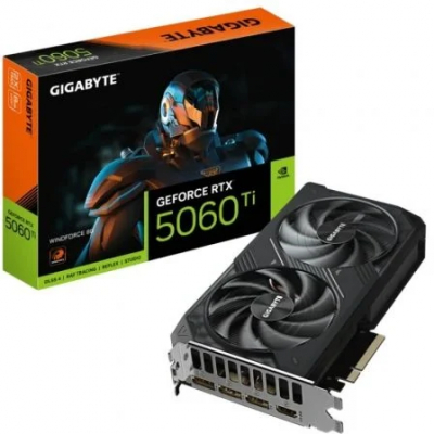 Tarjeta gráfica Gigabyte GeForce RTX 5060 Ti WindForce - 8GB GDDR7 | Ventilación WindForce | Diseño eficiente