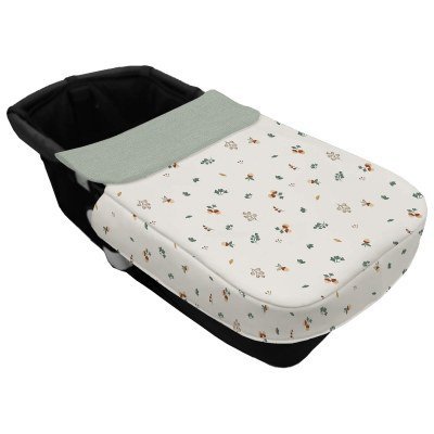 2024 Saco de Capazo con Colcha Castaño Verde Dydados London Estampado Punto Verde