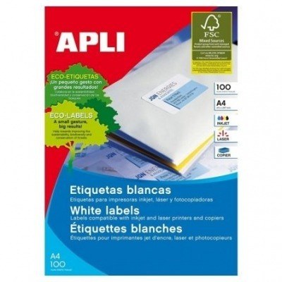 Etiquetas Adhesivas Apli 02409/ 64 x 33.9mm/ 100 Hojas