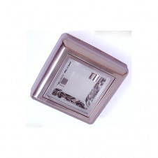 Downlight Sup. Cuadrado 2xe27 Niquel 6x25x25 Cm