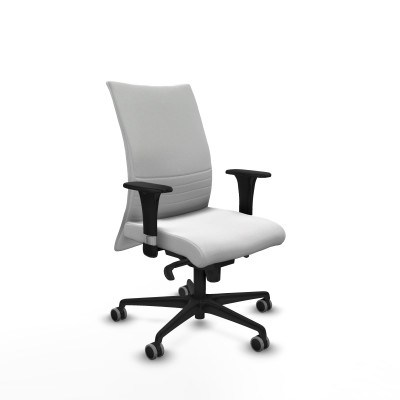 Albacete confidente sincro bali blanco brazos 1D base nailon ruedas 65mm engomadas