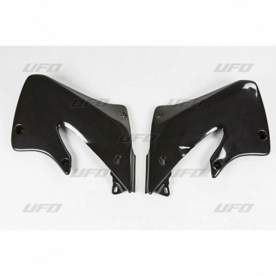 Plásticos laterales de radiador UFO negro Honda CR125R/250R HO03601#001