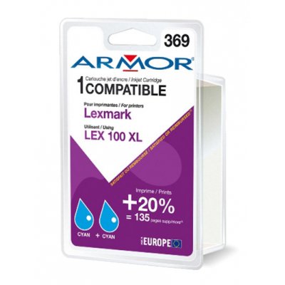 ARMOR Cartucho pack 2 LEXMARK 100XL 2C cyan -DESC