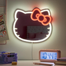 Espejo de neón led montable en la pared hello kitty