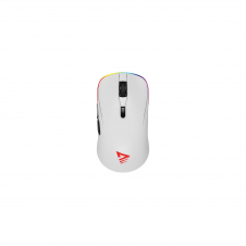 Savio RIFT WHITE gaming mouse RGB Dual Mode ratón Juego mano derecha Bluetooth + USB Type-C Óptico 10000 DPI