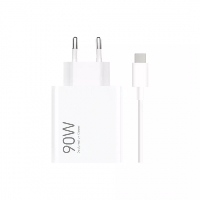 Xiaomi HyperCharge Cargador GaN Universal de Pared 90W - USB-A - Carga Rapida - Color Blanco