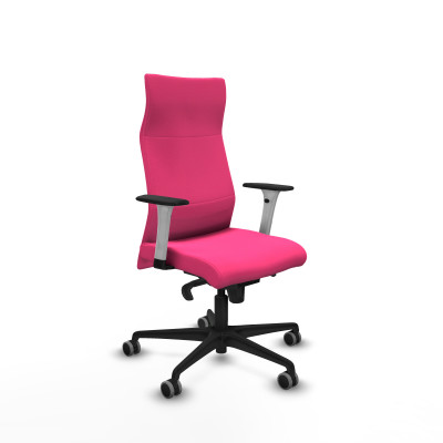 Albacete dirección sincro similpiel rosa brazos 1D blancos base nailon ruedas 65 engomadas