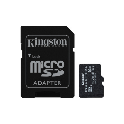 Tarjeta 8GB microSDHC Industrial C10 A1 pSLC + adaptador SD