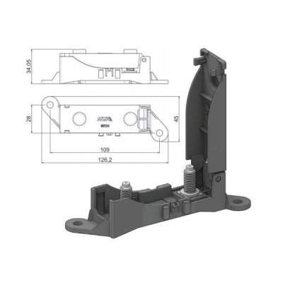 Portafusible Coche Fusibles MEGAVAL de 68,8mm