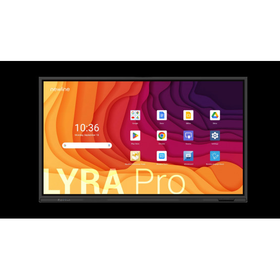 Pantalla interactiva Newline Lyra Pro TT-5523QA, 55 pulgadas, 4K UHD, táctil, Google EDLA, 8 GB RAM, 128 GB, Wi-Fi 6, USB-C, negro