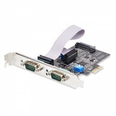 StarTech.com Tarjeta Serie PCIe de 2 Puertos - Tarjeta Serial PCI Express de 2 Puertos DB9 RS232/RS422/RS485 -Incluye Brackets de Perfil Bajo - UART 1