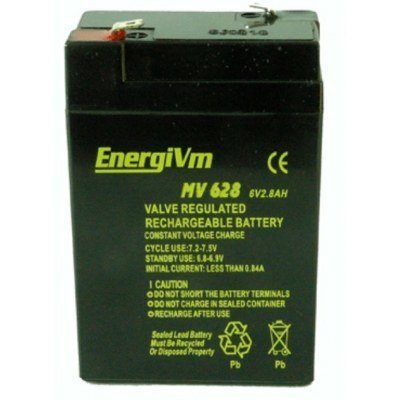 Bateria PLOMO 6V 2,8Ah AGM 66x34x100mm UP2.8-6