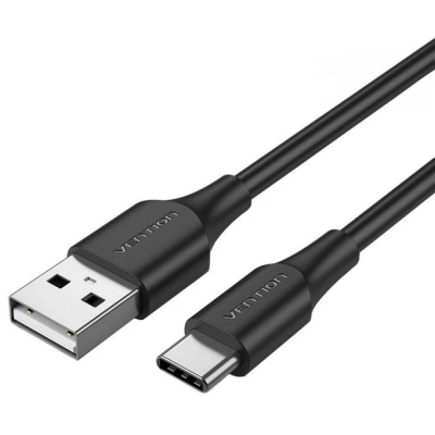 Cable USB 2.0 Vention CTHBH/ USB Tipo-C Macho - USB Macho/ 2m/ Negro