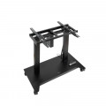 Carro TV motorizado con ruedas TooQ FSM03-B UROS, 52-84 pulgadas, hasta 100 kg, VESA 600 x 500 mm, incl. hasta 90°, altura eléctrica, negro - imagen 4