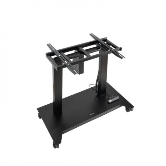Carro TV motorizado con ruedas TooQ FSM03-B UROS, 52-84 pulgadas, hasta 100 kg, VESA 600 x 500 mm, incl. hasta 90°, altura eléctrica, negro - imagen 4