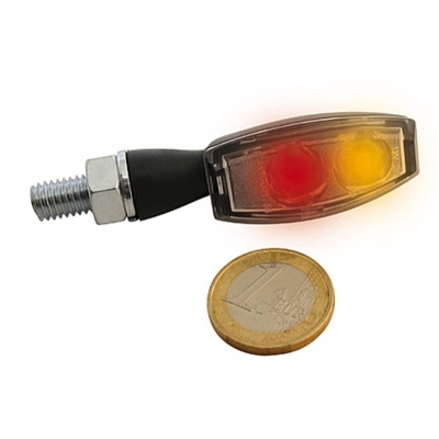 HIGHSIDER LED tail light, brake light, turn signal unit BLAZE, black, clear 254-302