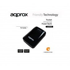 BATERIA EXTERNA APPROX 7800 mAh 2A NEGRO APPPB7800BK*