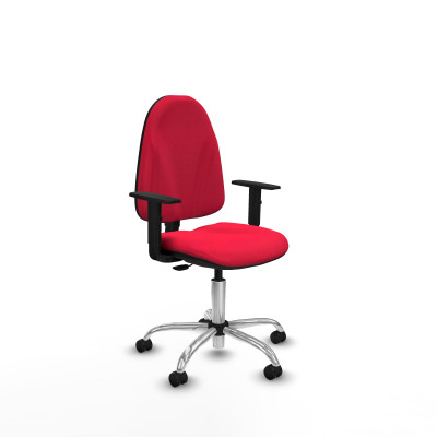 Algarra CP bali rojo brazos 1D base cromada ruedas autofrenantes 50mm