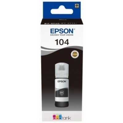 Epson 104 Negro - Botella de Tinta Original C13T00P140
