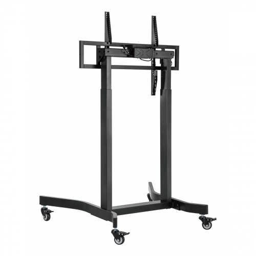 AISENS - SOPORTE DE SUELO MOTORIZADO PRO CON RUEDAS PARA MONITOR/TV 120KG DE 55-100, NEGRO