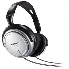 Philips SHP2500/10 - Auriculares de Diadema Negro/Plata para TV con Jack 3.5mm/6.5mm