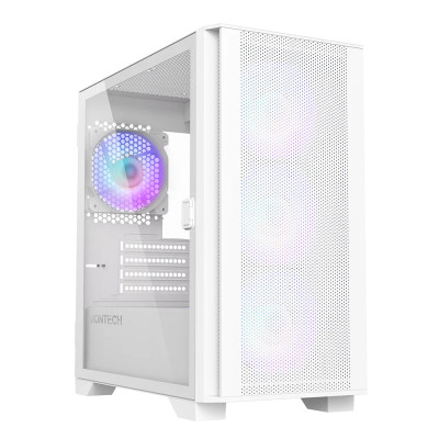 Torre Micro-ATX Montech AIR 100 ARGB White - Formato Micro-ATX | Iluminación ARGB | Panel lateral de vidrio templado | Color blanco