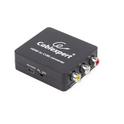 Conversor HDMI a RCA AV Video y Audio NEGRO HQ