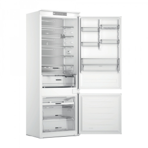 Frigorífico combi integrable Whirlpool WH SP70 T121, 193.5 x 69 x 55.1 cm, No Frost, clase E, 257 kWh año, 32dB, 394 litros, Metal Multi flow, reversible, zona 0ºC, control electrónico, 6TH Sense, luz LED, Inverter, blanco