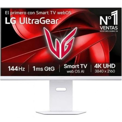 Monitor Gaming LG UltraGear 32G810SA-W 32/ 4K/ Multimedia/ 1ms/ 144Hz/ IPS/ Regulable en altura/ Blanco