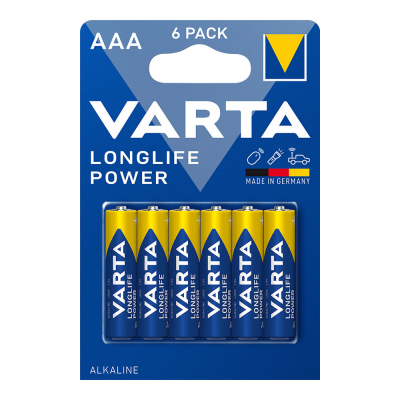 Pila alkalina longlife power aaa - lr03 (blister 6 uds) ø10,5x44,5mm