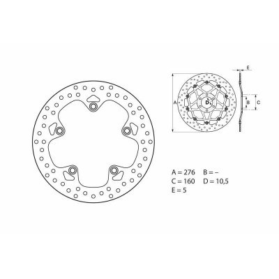 Disco de freno Brembo 68B407G9 68B407G9