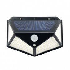 Aplique Solar 6000k Kira Negro 450lm Ip65 9,5x13,5x5cm Sensor Mov.Crepusc.