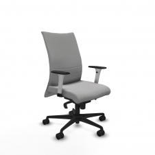 Piqueras y Crespo Albacete confidente sincro bali gris claro brazos 1D blancos base nailon ruedas 65 mm nailon