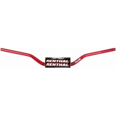 Manillar Renthal Fatbar Carmichael rojo con protector negro 604-01-RD 604-01-RD