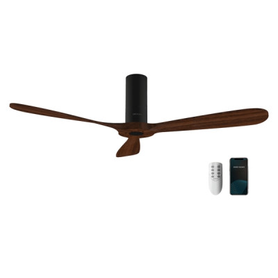 Cecotec EnergySilence 5500 Black Aqua Connected Ventilador de Techo de 3 Aspas - 40W - Diametro de 52 - WiFi - Mando a Distancia - IP44 - 6 Velocidades - Temporizador - Modo Invierno - Color Negro