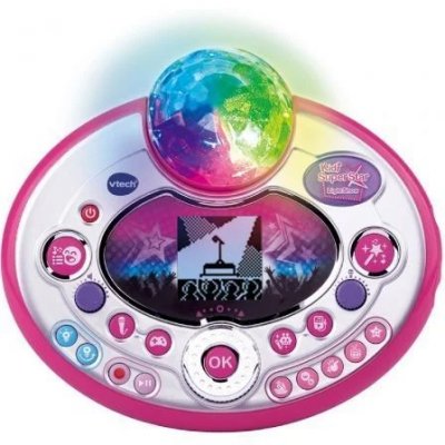 Micrófono inalámbrico VTech Kidi SuperStar LightShow - Rosa | Con efectos de luz | Modo karaoke | Compacto y divertido
