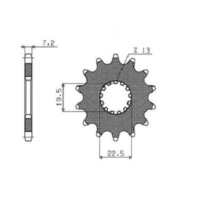 Piñones de arrastre Powerdrive SUNSTAR SPROCKETS 40314